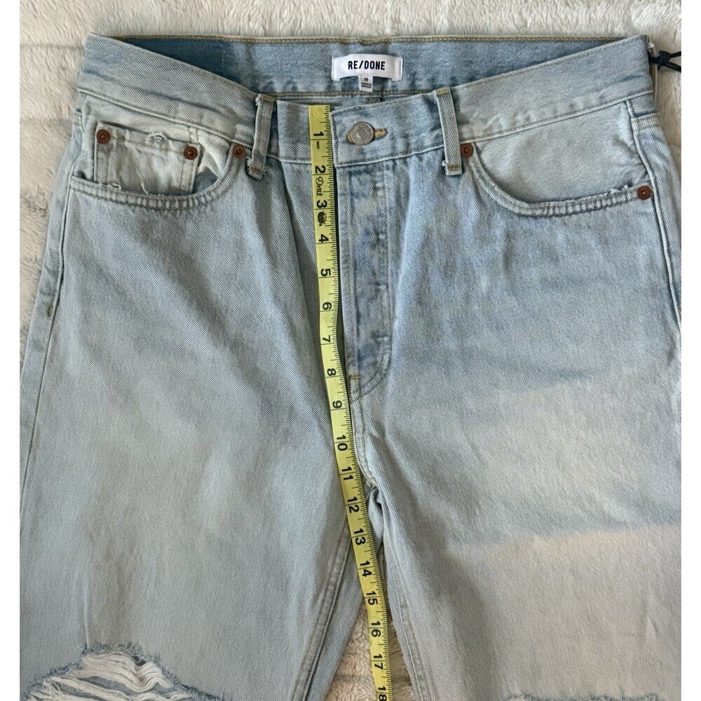 RE/DONE Loose Acqua Destroy Straight Leg Jeans Size 28 – Retail $325 NWT - Picture 8 of 10